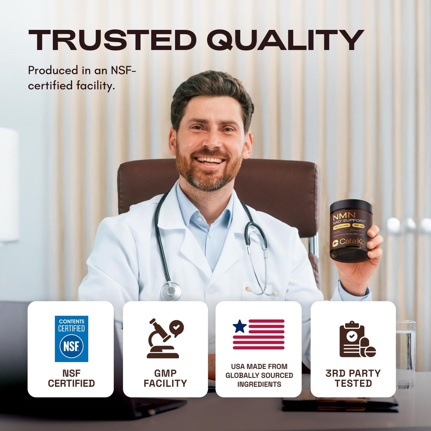 Cata-Kor NMN Supplement – 4-in-1 NAD Supplement with Quercetin
