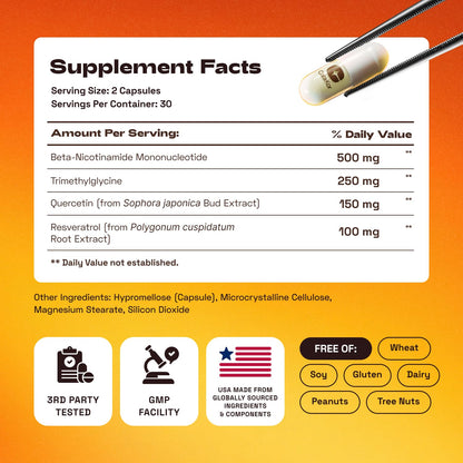 Cata-Kor NMN Supplement – 4-in-1 NAD Supplement with Quercetin